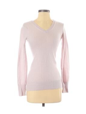 Hayden Pink Cashmere V-Neck Sweater Size S